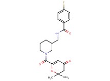 N-({1-[(2,2-dimethyl-4-oxo-3,4-dihydro-2H-pyran-6-yl)carbonyl]-3-piperidinyl}methyl)-4-fluorobenzamide