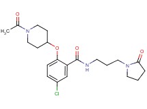 2-[(1-acetyl-4-piperidinyl)oxy]-5-chloro-N-[3-(2-oxo-1-pyrrolidinyl)propyl]benzamide