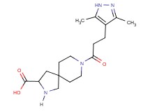 8-[3-(3,5-dimethyl-1H-pyrazol-4-yl)propanoyl]-2,8-diazaspiro[4.5]decane-3-carboxylic acid