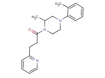 2-methyl-4-(2-methylphenyl)-1-[3-(2-pyridinyl)propanoyl]piperazine