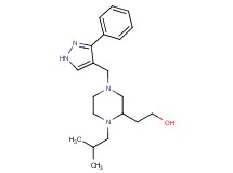 2-{1-isobutyl-4-[(3-phenyl-1H-pyrazol-4-yl)methyl]-2-piperazinyl}ethanol