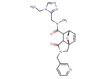 (3aR*,6S*)-N-[(4-ethyl-4H-1,2,4-triazol-3-yl)methyl]-N-methyl-1-oxo-2-(pyridin-3-ylmethyl)-1,2,3,6,7,7a-hexahydro-3a,6-epoxyisoindole-7-carboxamide