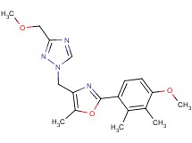 1-{[2-(4-methoxy-2,3-dimethylphenyl)-5-methyl-1,3-oxazol-4-yl]methyl}-3-(methoxymethyl)-1H-1,2,4-triazole
