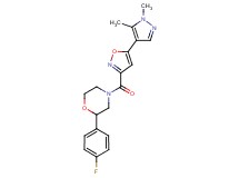 4-{[5-(1,5-dimethyl-1H-pyrazol-4-yl)isoxazol-3-yl]carbonyl}-2-(4-fluorophenyl)morpholine