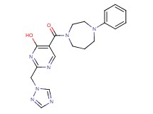 5-[(4-phenyl-1,4-diazepan-1-yl)carbonyl]-2-(1H-1,2,4-triazol-1-ylmethyl)pyrimidin-4-ol