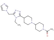 1'-acetyl-4-[4-ethyl-5-(1H-imidazol-1-ylmethyl)-4H-1,2,4-triazol-3-yl]-1,4'-bipiperidine