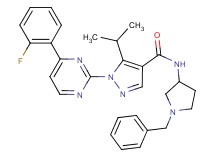 N-(1-benzyl-3-pyrrolidinyl)-1-[4-(2-fluorophenyl)-2-pyrimidinyl]-5-isopropyl-1H-pyrazole-4-carboxamide