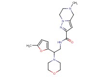 5-methyl-N-[2-(5-methyl-2-furyl)-2-morpholin-4-ylethyl]-4,5,6,7-tetrahydropyrazolo[1,5-a]pyrazine-2-carboxamide