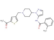 N-(1-{1-[(5-acetyl-3-thienyl)methyl]-4-piperidinyl}-1H-pyrazol-5-yl)-2-methylbenzamide