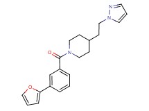 1-[3-(2-furyl)benzoyl]-4-[2-(1H-pyrazol-1-yl)ethyl]piperidine