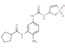 N-[5-({[(1,1-dioxido-2,3-dihydro-3-thienyl)amino]carbonyl}amino)-2-methylphenyl]cyclopentanecarboxamide