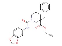ethyl 1-[(1,3-benzodioxol-5-ylamino)carbonyl]-3-benzyl-3-piperidinecarboxylate