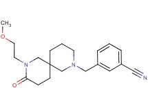 3-{[8-(2-methoxyethyl)-9-oxo-2,8-diazaspiro[5.5]undec-2-yl]methyl}benzonitrile