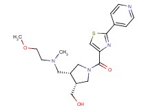 {(3R*,4R*)-4-{[(2-methoxyethyl)(methyl)amino]methyl}-1-[(2-pyridin-4-yl-1,3-thiazol-4-yl)carbonyl]pyrrolidin-3-yl}methanol