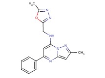 2-methyl-N-[(5-methyl-1,3,4-oxadiazol-2-yl)methyl]-5-phenylpyrazolo[1,5-a]pyrimidin-7-amine