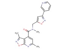 N,3,6-trimethyl-N-{[3-(3-pyridinyl)-5-isoxazolyl]methyl}isoxazolo[5,4-b]pyridine-4-carboxamide
