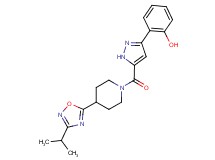 2-(5-{[4-(3-isopropyl-1,2,4-oxadiazol-5-yl)-1-piperidinyl]carbonyl}-1H-pyrazol-3-yl)phenol