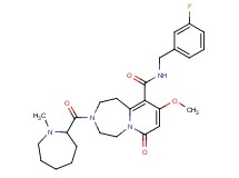 N-(3-fluorobenzyl)-9-methoxy-3-[(1-methyl-2-azepanyl)carbonyl]-7-oxo-1,2,3,4,5,7-hexahydropyrido[1,2-d][1,4]diazepine-10-carboxamide