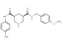 (3S*,5R*)-N-(4-methylphenyl)-N'-[4-(methylthio)benzyl]piperidine-3,5-dicarboxamide