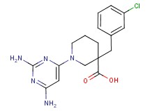 3-(3-chlorobenzyl)-1-(2,6-diaminopyrimidin-4-yl)piperidine-3-carboxylic acid