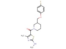 5-({3-[(4-fluorophenoxy)methyl]-1-piperidinyl}carbonyl)-N,4-dimethyl-1,3-thiazol-2-amine