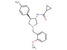 N-[(3S*,4R*)-1-(2-methoxybenzyl)-4-(4-methylphenyl)-3-pyrrolidinyl]cyclopropanecarboxamide