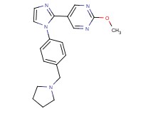 2-methoxy-5-{1-[4-(pyrrolidin-1-ylmethyl)phenyl]-1H-imidazol-2-yl}pyrimidine