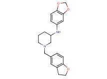 N-1,3-benzodioxol-5-yl-1-(2,3-dihydro-1-benzofuran-5-ylmethyl)-3-piperidinamine