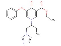 ethyl 1-[1-(1H-imidazol-1-ylmethyl)propyl]-4-oxo-5-phenoxy-1,4-dihydropyridine-3-carboxylate