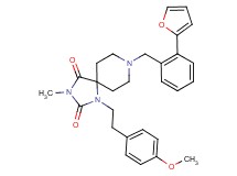 8-[2-(2-furyl)benzyl]-1-[2-(4-methoxyphenyl)ethyl]-3-methyl-1,3,8-triazaspiro[4.5]decane-2,4-dione