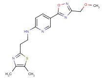 N-[2-(4,5-dimethyl-1,3-thiazol-2-yl)ethyl]-5-[3-(methoxymethyl)-1,2,4-oxadiazol-5-yl]-2-pyridinamine