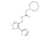 2-azepan-1-yl-N-{[5-(2-thienyl)-1H-pyrazol-4-yl]methyl}acetamide