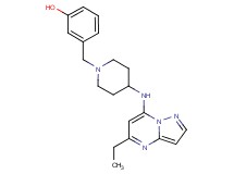 3-({4-[(5-ethylpyrazolo[1,5-a]pyrimidin-7-yl)amino]-1-piperidinyl}methyl)phenol
