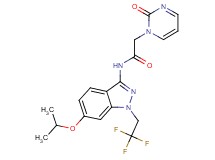 N-[6-isopropoxy-1-(2,2,2-trifluoroethyl)-1H-indazol-3-yl]-2-(2-oxopyrimidin-1(2H)-yl)acetamide