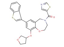 7-(1-benzothien-3-yl)-9-(tetrahydro-3-furanyloxy)-4-(1,3-thiazol-5-ylcarbonyl)-2,3,4,5-tetrahydro-1,4-benzoxazepine