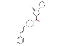 1-cyclopentyl-4-({4-[(2E)-3-phenyl-2-propen-1-yl]-1-piperazinyl}carbonyl)-2-pyrrolidinone