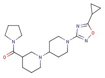 1'-(5-cyclopropyl-1,2,4-oxadiazol-3-yl)-3-(pyrrolidin-1-ylcarbonyl)-1,4'-bipiperidine