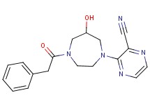 3-[6-hydroxy-4-(phenylacetyl)-1,4-diazepan-1-yl]pyrazine-2-carbonitrile