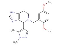 5-(2,5-dimethoxybenzyl)-4-(1,5-dimethyl-1H-pyrazol-4-yl)-4,5,6,7-tetrahydro-1H-imidazo[4,5-c]pyridine