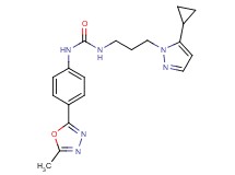 N-[3-(5-cyclopropyl-1H-pyrazol-1-yl)propyl]-N'-[4-(5-methyl-1,3,4-oxadiazol-2-yl)phenyl]urea