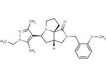 (3aS*,5S*,9aS*)-5-(1-ethyl-3,5-dimethyl-1H-pyrazol-4-yl)-2-(2-methoxybenzyl)hexahydro-7H-pyrrolo[3,4-g]pyrrolizin-1(2H)-one