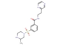 3-[(3-methyl-1-piperazinyl)sulfonyl]-N-[2-(2-pyrazinyl)ethyl]benzamide hydrochloride