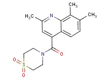4-[(1,1-dioxido-4-thiomorpholinyl)carbonyl]-2,7,8-trimethylquinoline