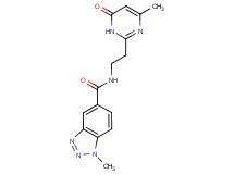1-methyl-N-[2-(4-methyl-6-oxo-1,6-dihydropyrimidin-2-yl)ethyl]-1H-1,2,3-benzotriazole-5-carboxamide