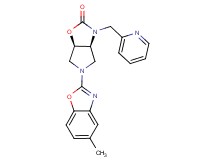 (3aS*,6aR*)-5-(5-methyl-1,3-benzoxazol-2-yl)-3-(2-pyridinylmethyl)hexahydro-2H-pyrrolo[3,4-d][1,3]oxazol-2-one