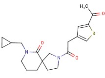 2-[(5-acetyl-3-thienyl)acetyl]-7-(cyclopropylmethyl)-2,7-diazaspiro[4.5]decan-6-one