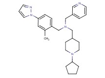 1-(1-cyclopentyl-4-piperidinyl)-N-[2-methyl-4-(1H-pyrazol-1-yl)benzyl]-N-(3-pyridinylmethyl)methanamine