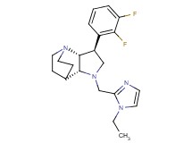 (2R*,3S*,6R*)-3-(2,3-difluorophenyl)-5-[(1-ethyl-1H-imidazol-2-yl)methyl]-1,5-diazatricyclo[5.2.2.0~2,6~]undecane