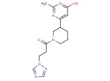 2-methyl-6-{1-[3-(1H-1,2,4-triazol-1-yl)propanoyl]-3-piperidinyl}-4-pyrimidinol