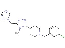 1-(3-chlorobenzyl)-4-[4-methyl-5-(1H-1,2,4-triazol-1-ylmethyl)-4H-1,2,4-triazol-3-yl]piperidine